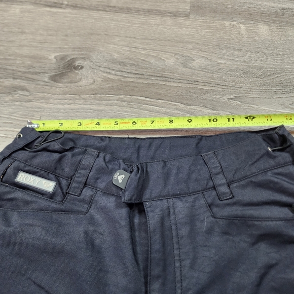 ROXY Black Animal Print & Studded Silver Logo Ski Snowboard Snow Pant Small - Picture 8 of 16